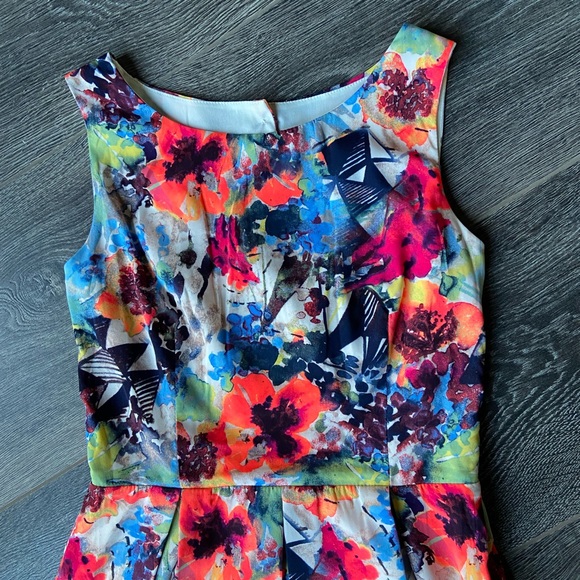 Multi-colour floral a-line dress - Picture 2 of 5